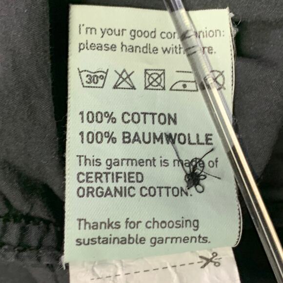 MERZ B. SCHWANEN Size XL Black Cotton One Pocket Long Sleeve Shirt - Picture 6 of 6